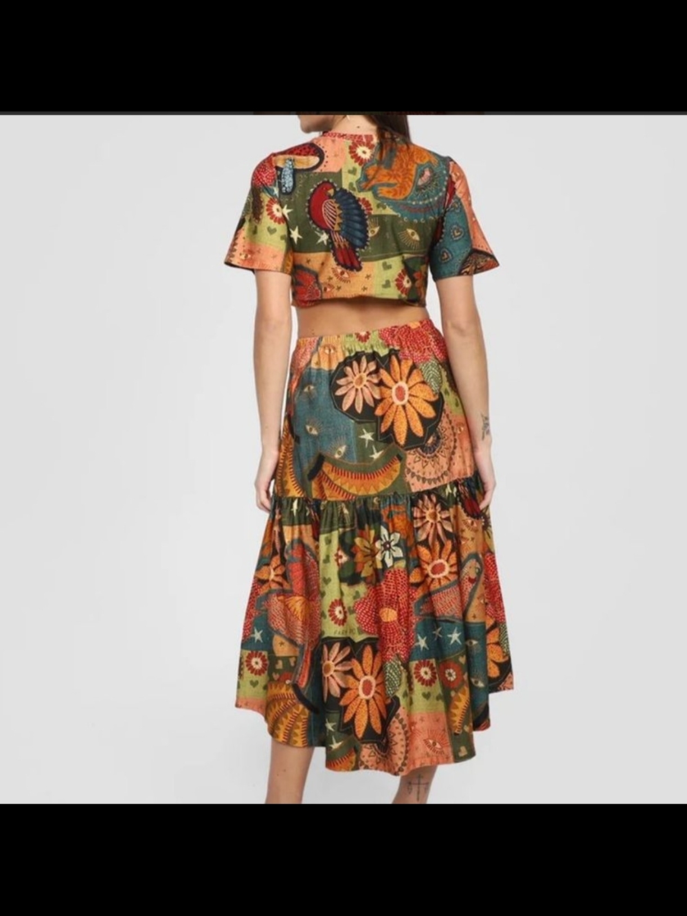 Farm Rio Patch Cropped Dress - Picture 2 of 4
